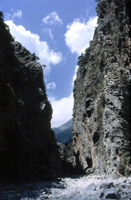 Engpass der Samaria-Schlucht auf Kreta